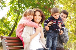 Happy young family